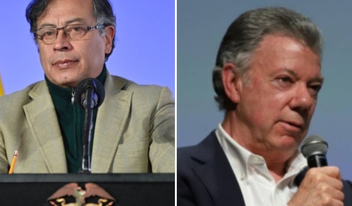 Gustavo Petro y Juan Manuel Santos