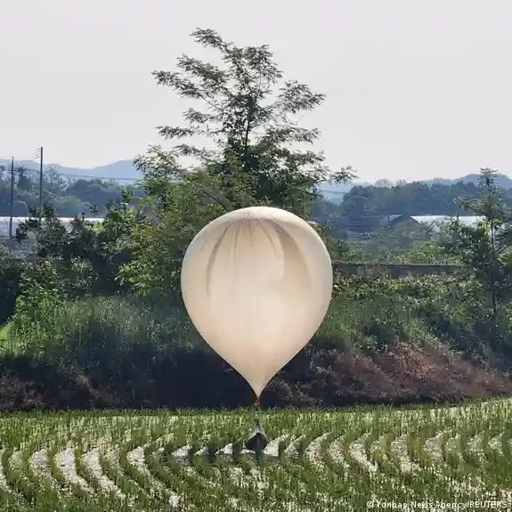 Globos que llegan a Corea del Sur
