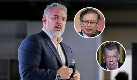 Iván Duque, Gustavo Petro y Juan Manuel Santos