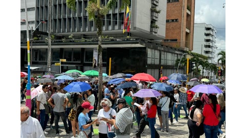 Marchas de profesores en Ibagué.