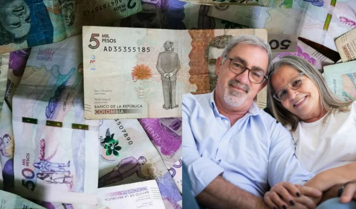 Dinero y pareja mayo feliz
