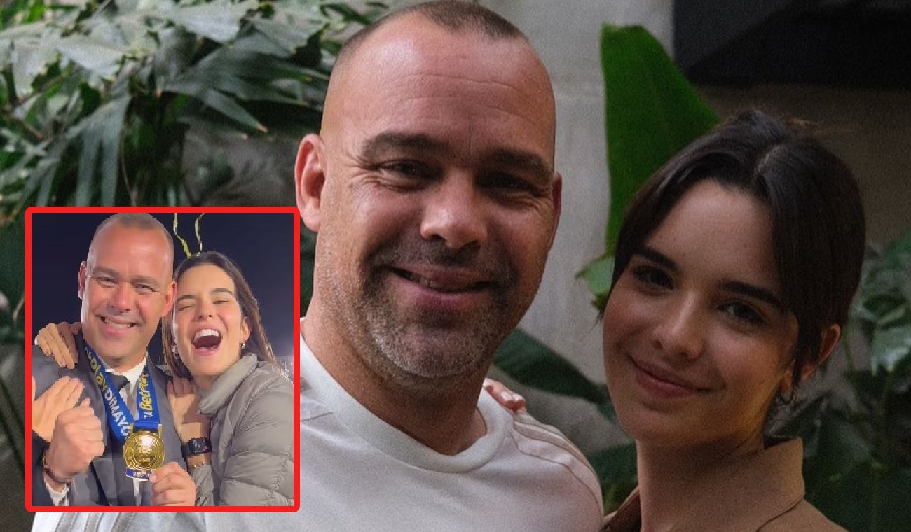 Amanda Dudamel celebró con su papá, Rafael Dudamel, el triunfo de Bucaramanga