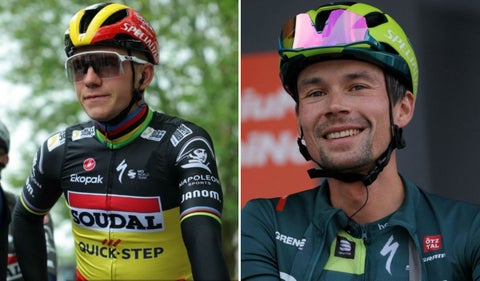 Remco Evenepoel y Primoz Roglic