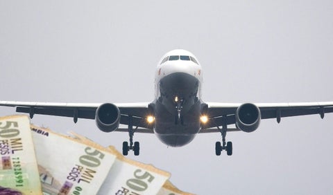 Avión y billetes
