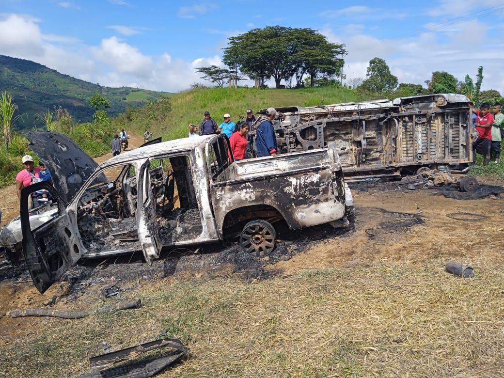 Algunos pobladores de Buenos Aires, Cauca, le hacen asonada a la fuerza pública