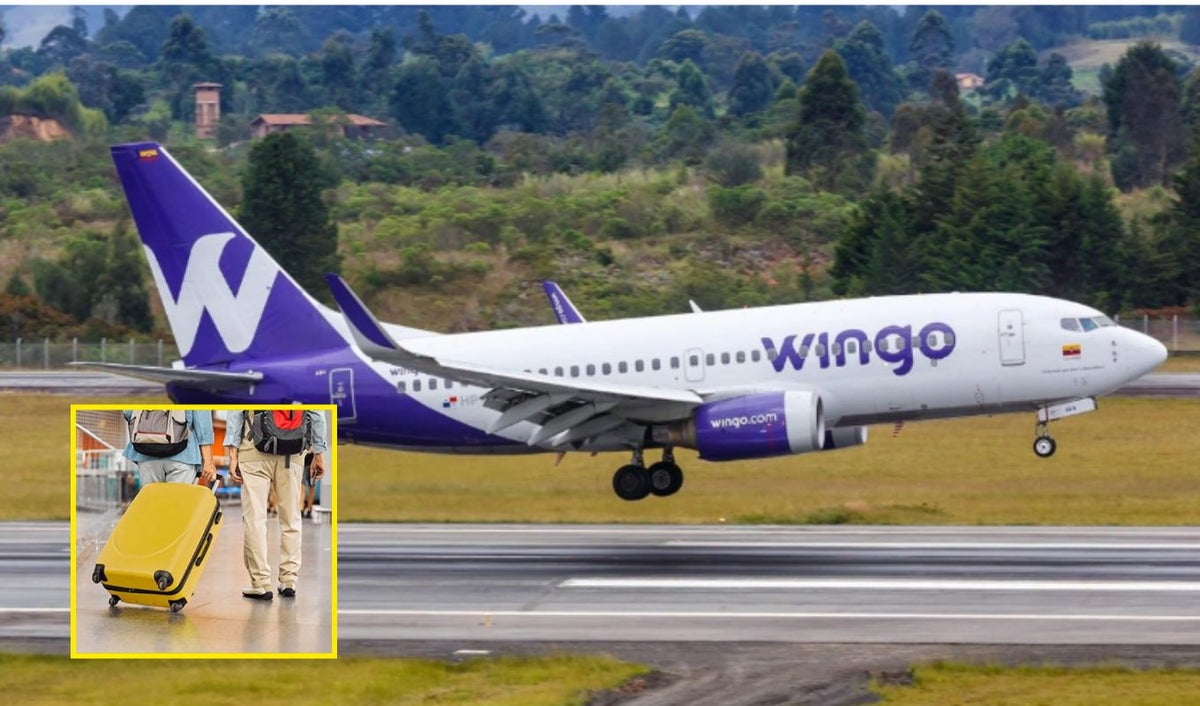 Avión de Wingo y maleta de equipaje