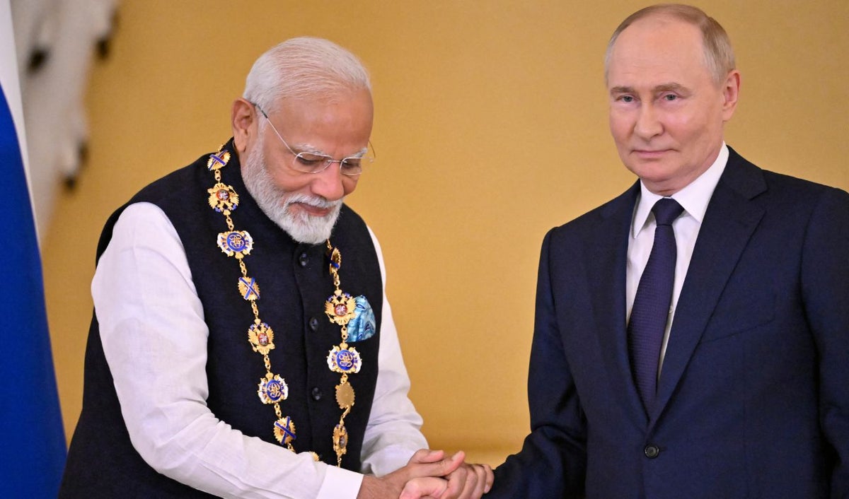 Narenda Modi y Vladimir Putin