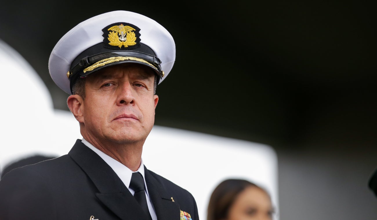 Almirante Francisco Cubides, comandante de las Fuerzas Militares de Colombia