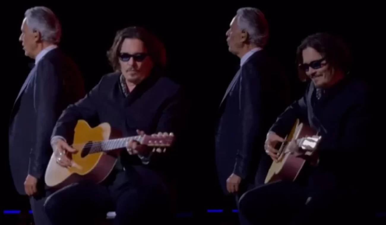 Johnny Depp y Bocelli