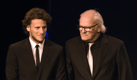 El futbolista uruguayo Diego Forlán y su padre, el exfutbolista uruguayo Pablo Forlán
