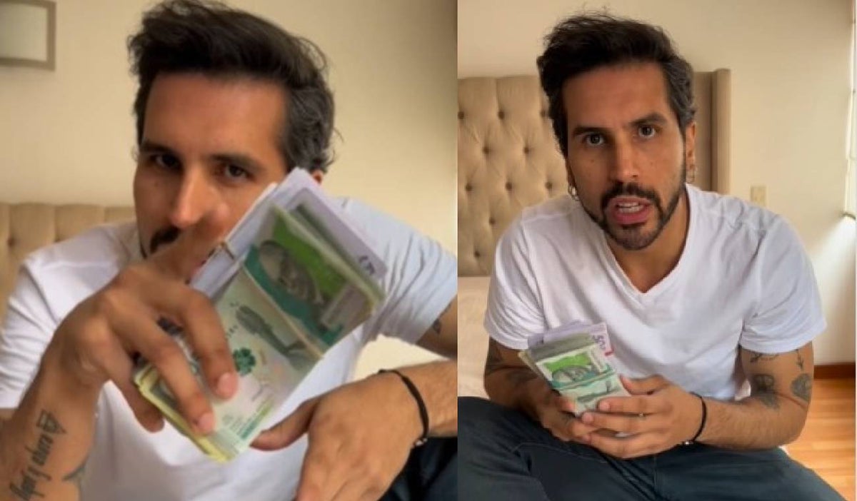 Brian Moreno se encontró billetes