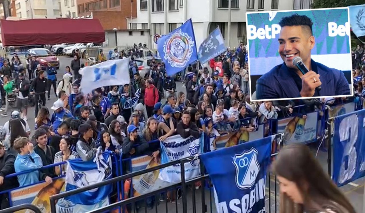 Banderazo en Bogotá para recibir a Falcao en Millonarios