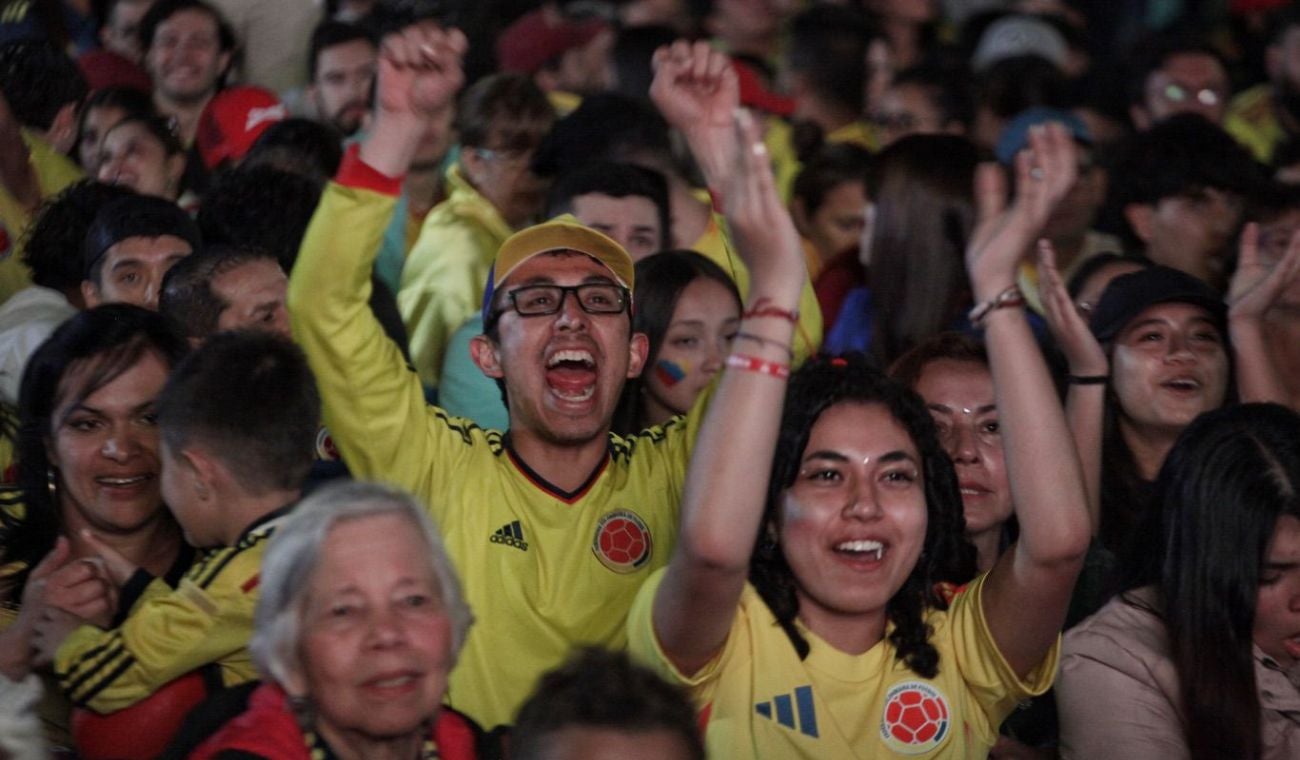 Hinchas de Colombia en Bogotá