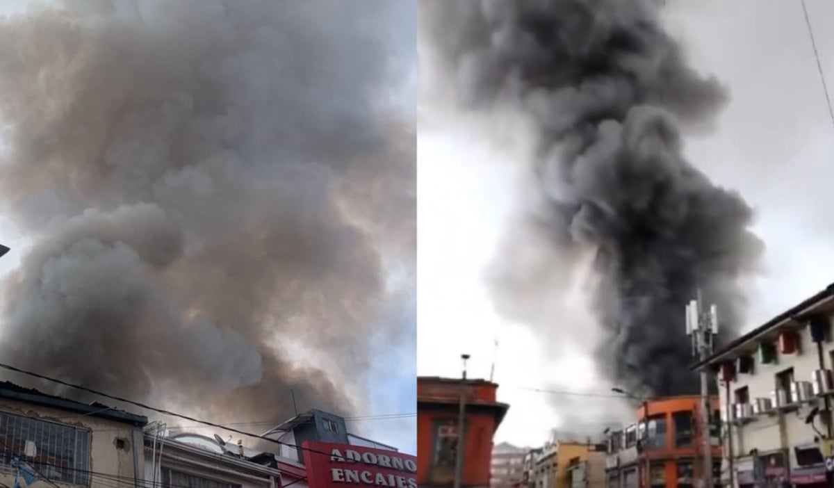 Incendio en el centro de Bogotá
