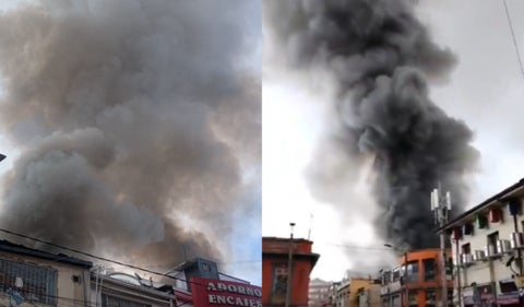 Incendio en el centro de Bogotá