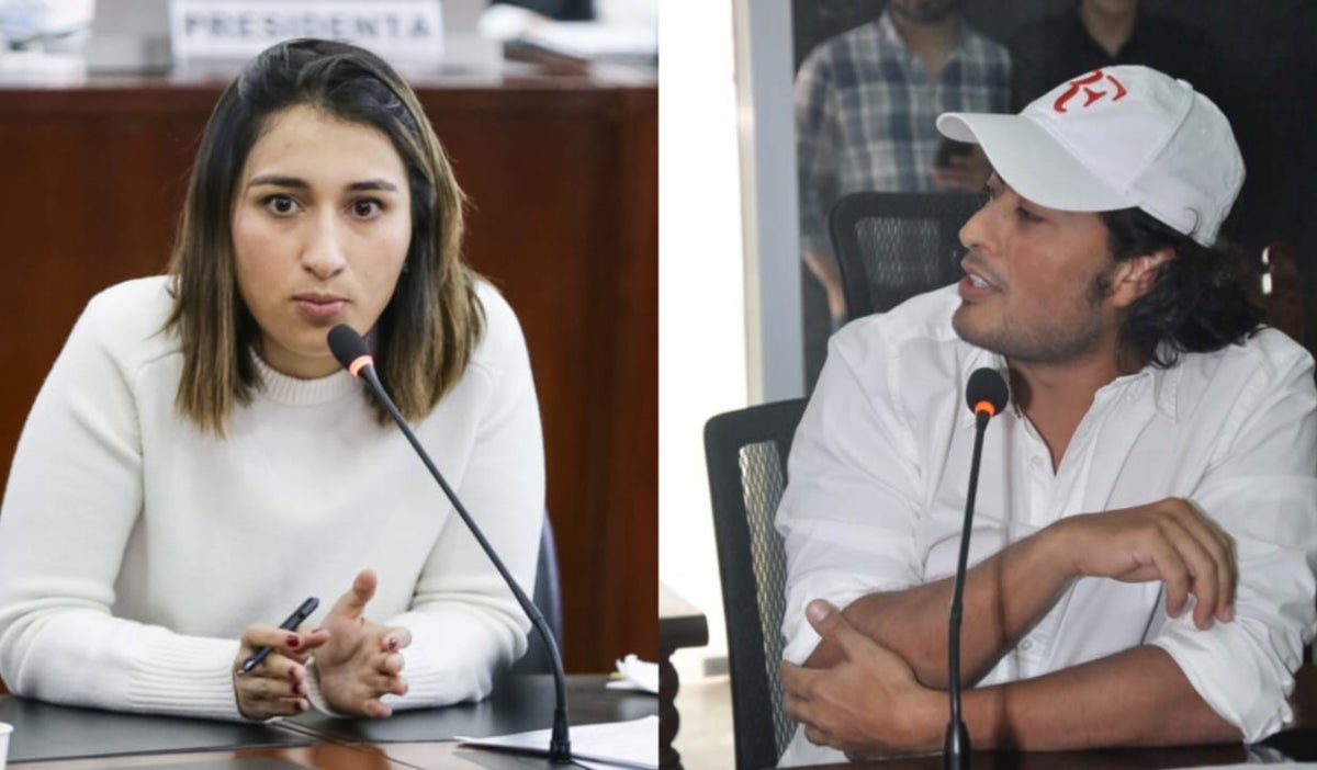 Laura Sarabia y Nicolás Petro