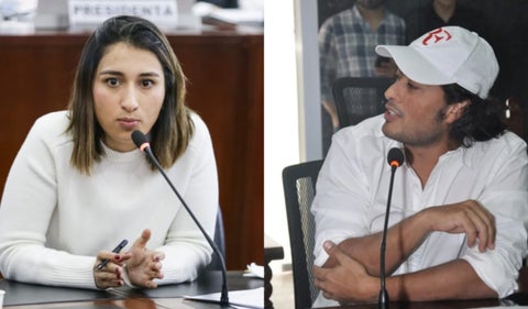 Laura Sarabia y Nicolás Petro