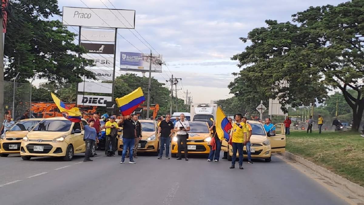 Paro Taxistas/ Cali/ Bloqueos.