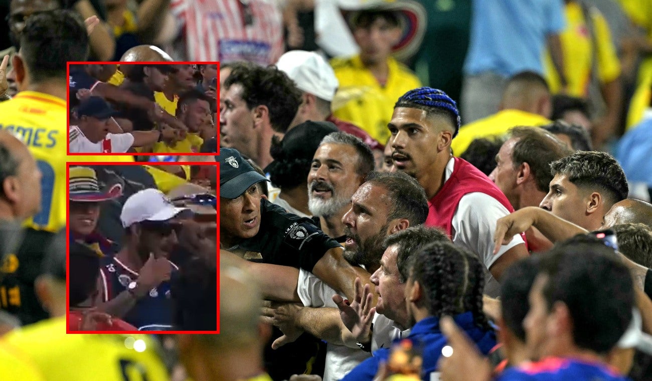 La pelea después del partido Colombia vs Uruguay