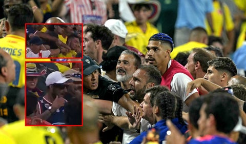 La pelea después del partido Colombia vs Uruguay