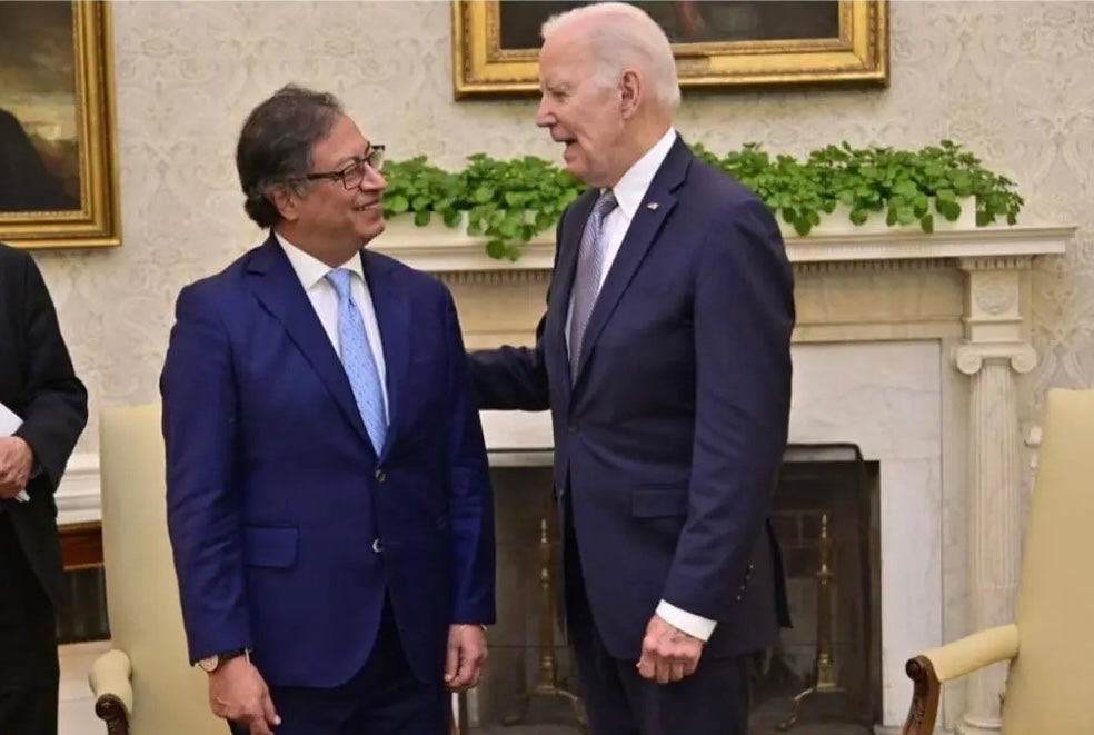 Joe Biden y Gustavo Petro.