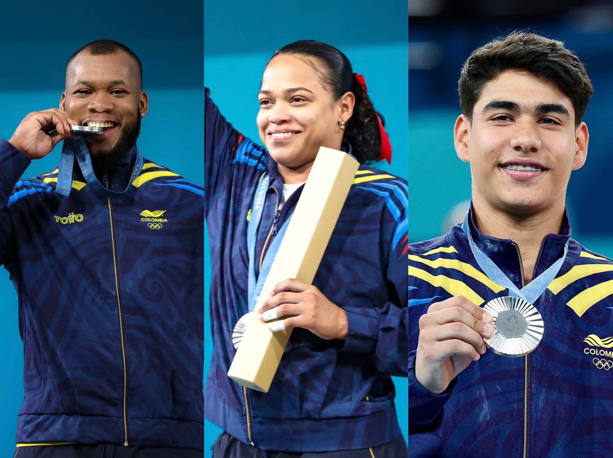 Yeison López, Mari Levis Sánchez y Ángel Barajas, medallistas olímpicos.
