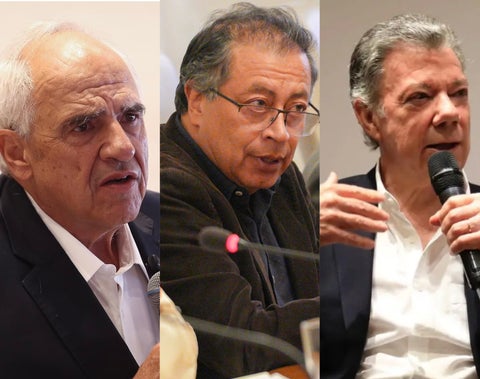 Petro, Santos y Samper.
