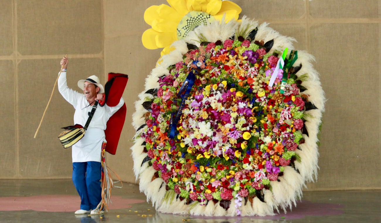 Juan Ernesto Ortiz Grajales, ganador del Desfile de Silleteros en la Feria de las Flores 2024