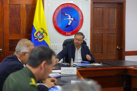 Presidente, Gustavo Petro, en consejo extraordinario de seguridad.