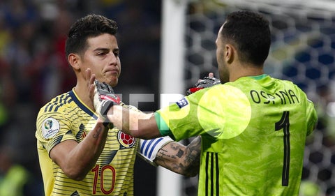 James Rodriguez y David Ospina