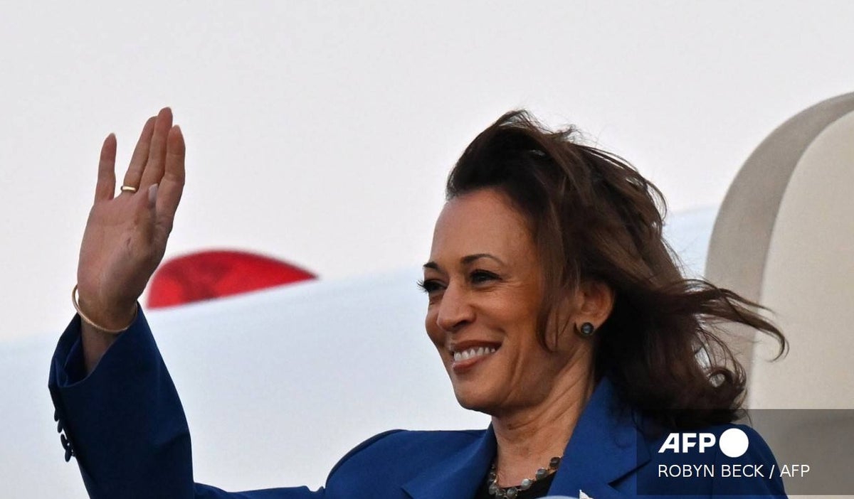 Kamala Harris llegando a Chicago para la Convención Demócrata