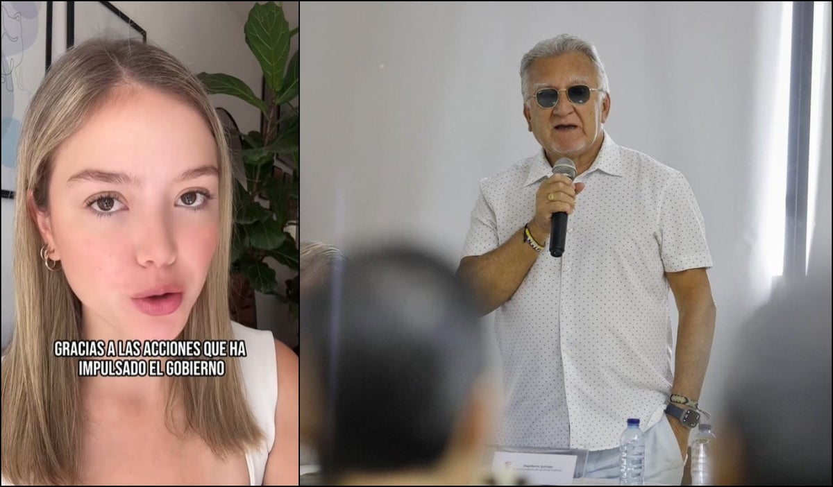 Laura Camila Vargas (izquierda) y Dagoberto Quiroga, superintendente de Servicios