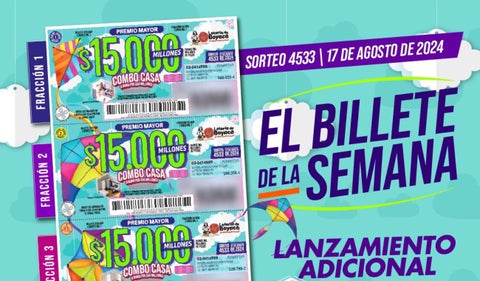 Lotería de Boyacá, 17 de agosto de 2024