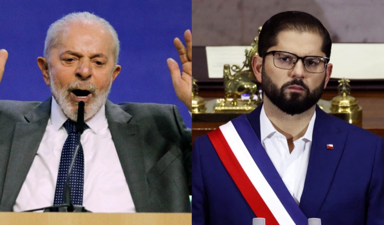Presidente de Brasil, Luiz Inácio Lula da Silva, y el presidente de Chile, Gabriel Boric