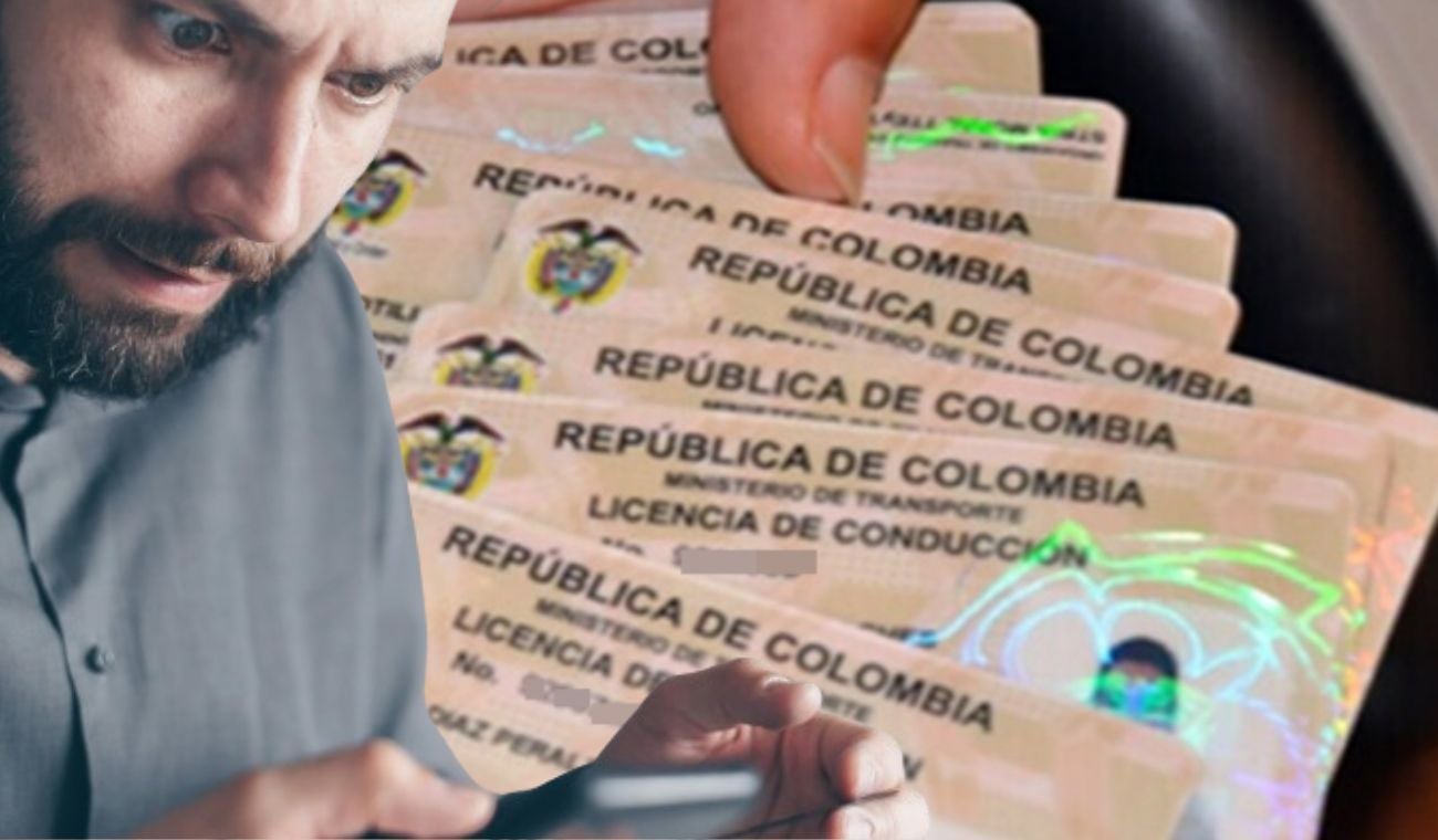 Licencia de conducción y persona sorprendida