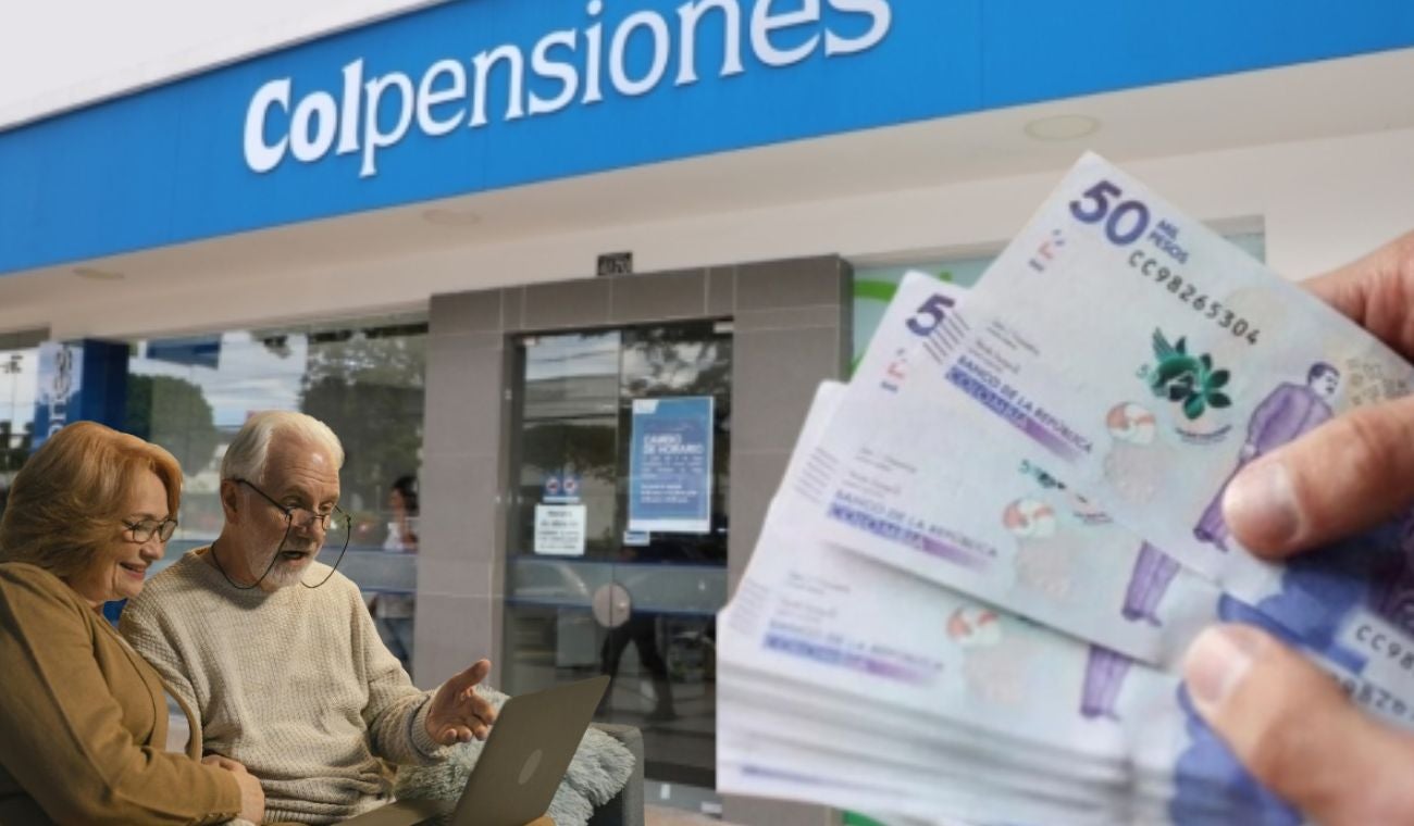 Colpensiones, una pareja de adultos mayores y billetes