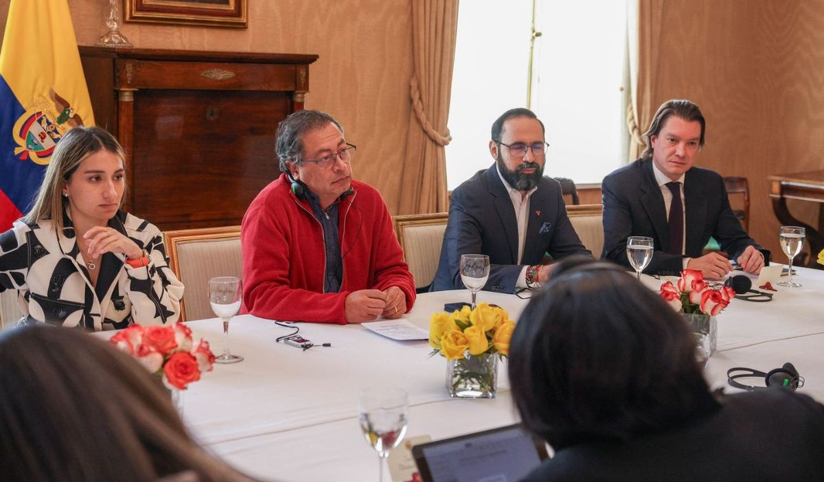Reunión de Petro con representantes de la Fundación Rockefeller.