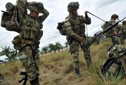 Uniformados del Ejercito Nacional