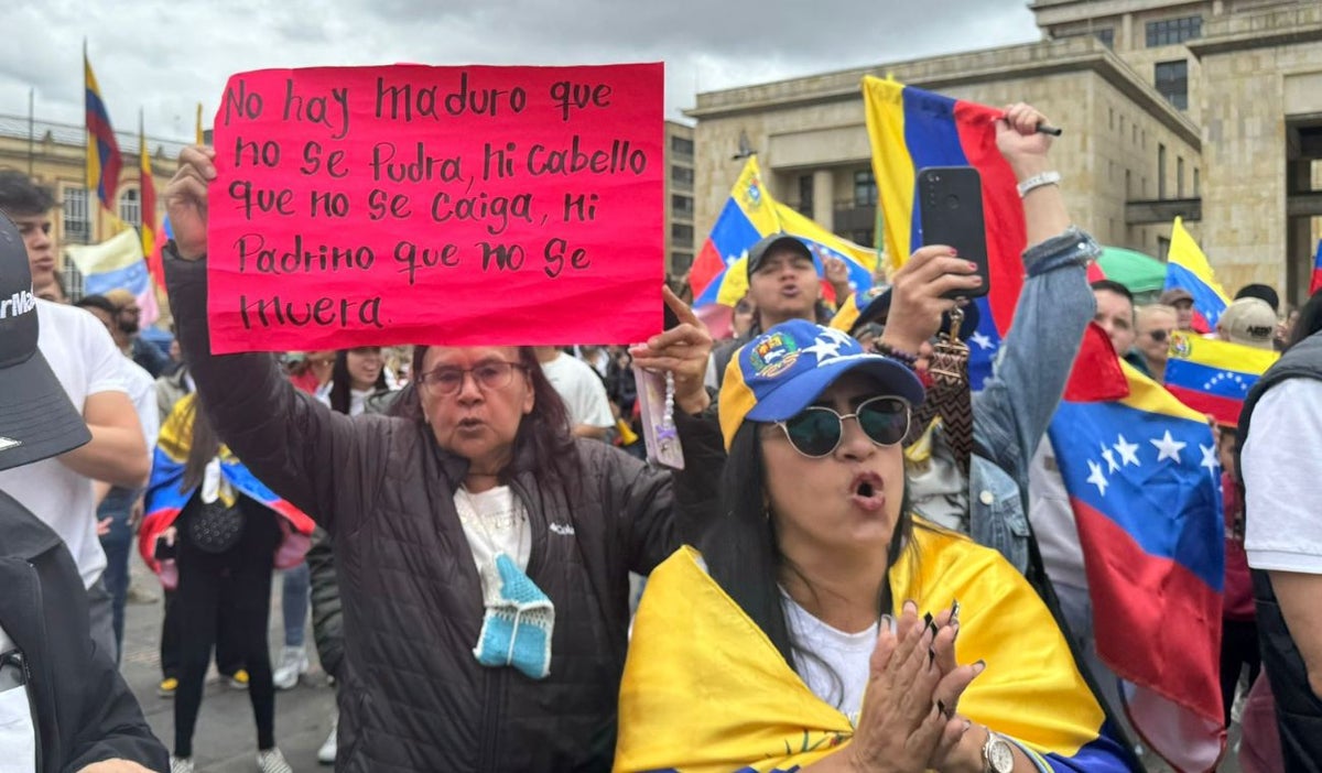 Venezolanos protestan en Bogotá