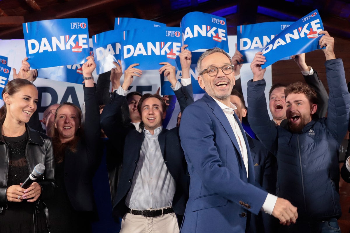 Herbert Kickl, líder y principal candidato del populista de derecha Partido de la Libertad de Austria