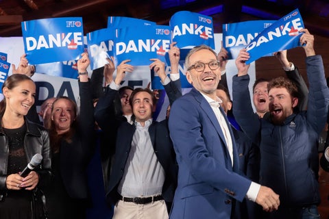 Herbert Kickl, líder y principal candidato del populista de derecha Partido de la Libertad de Austria