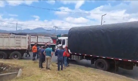 Bloqueos de camioneros en Bogotá