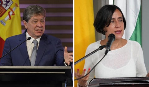 Bruce Mac Master y Susana Muhamad