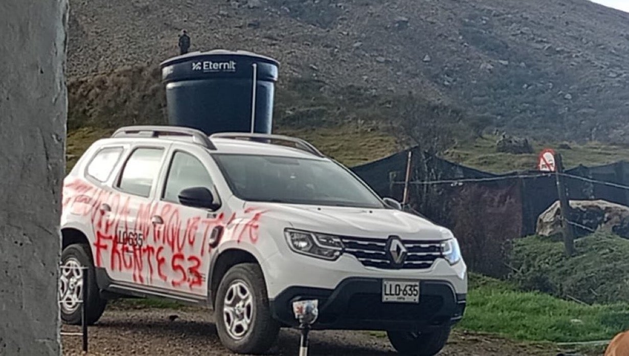 Vehículo del Distrito grafiteado en Sumapaz | SEP 2024