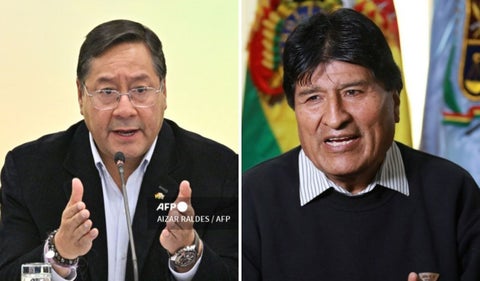 Luis Arce y Evo Morales