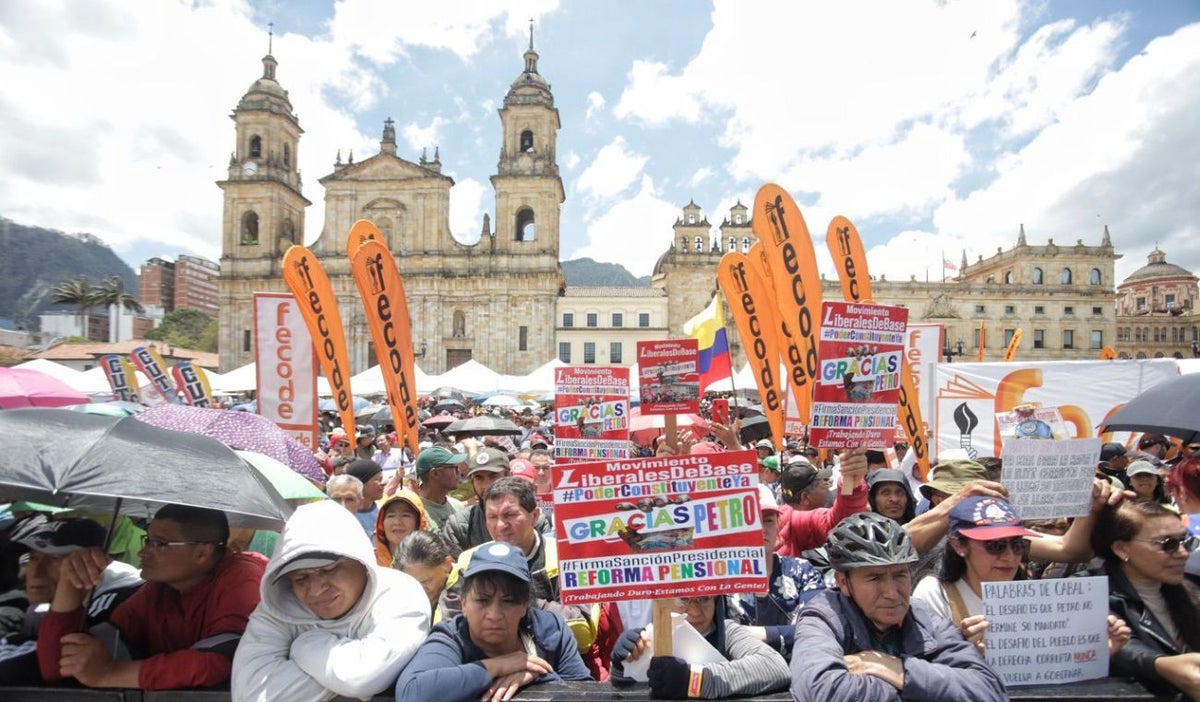 Marchas en la Plaza de Bolívar