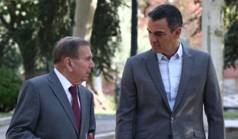 Pedro Sánchez y Edmundo González