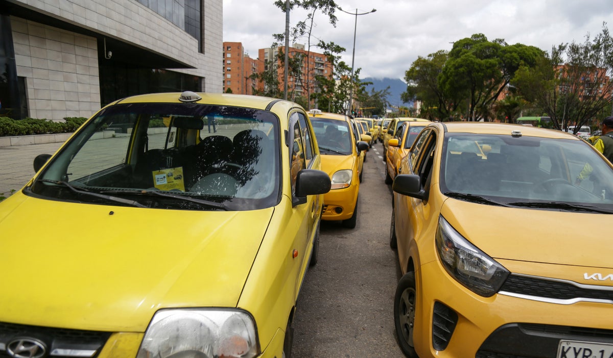 Protestas de taxistas en Bogotá