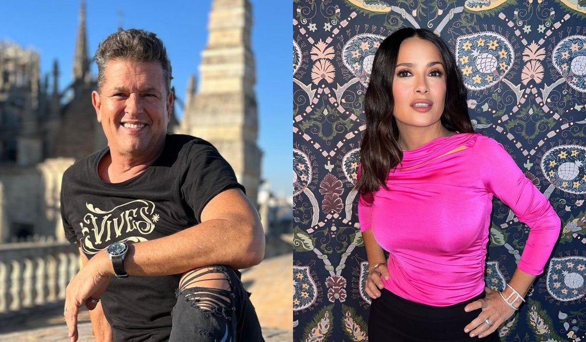 Salma Hayek y Carlos Vives