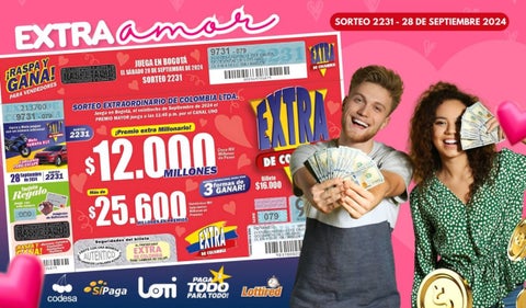 Sorteo Extraordinario de Colombia, 28 de septiembre de 2024